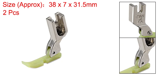 Green T36N 2pcs Uxcell 1/2/3 шт. узкая лапка для вшивания молнии(с Пластик днища подходит для большинства промышленных швейных машин белый/зеленый - Цвет: Green T36N 2pcs