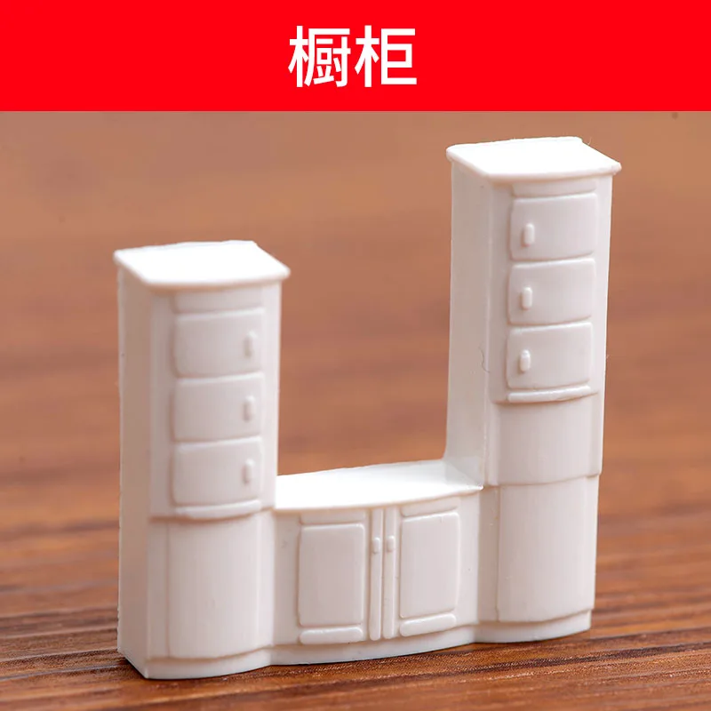 1:50 Scale Miniature Furniture Realistic DIY Model Dollhouse Office Kits Kitchen Accessories Tabletop Scenery DIY Craft Kits — view 4