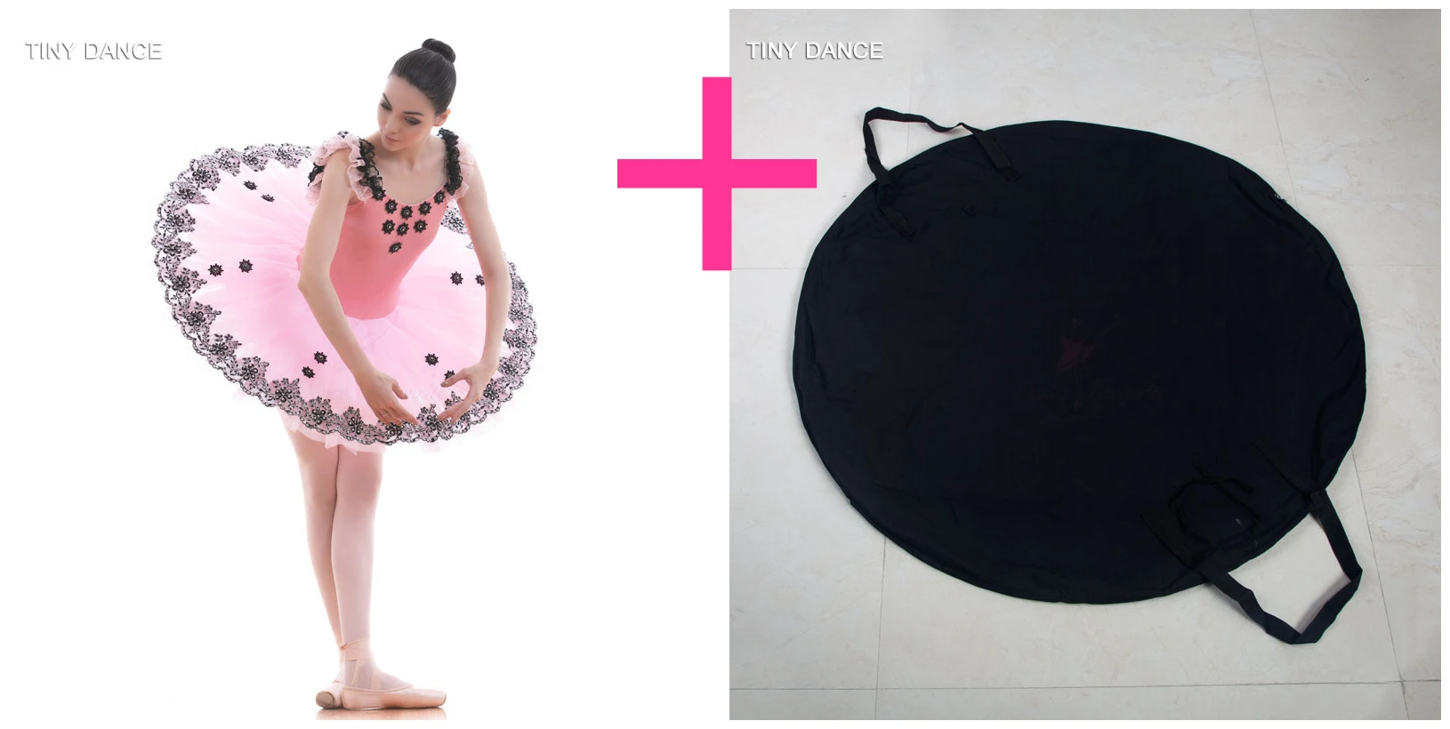 tutu and black bag Розовый предварительная для профессиональных занятий балетом, танцами с юбкой-пачкой для девочек; костюмы для сцены; Для женщин классическая балетная пачка платье BLL049 - Цвет: tutu and black bag