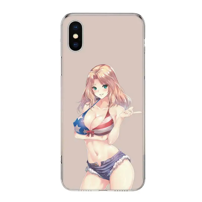 Чехол для телефона с сексуальным Аниме Бикини девушкой Iphone 12 Mini Pro 11 7 8 6 6S Plus + X XS MAX