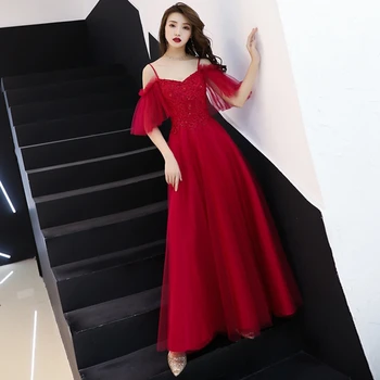 

Sling was thin evening dress banquet noble temperament high-end elegant atmosphere bride toasting clothing usually wearable