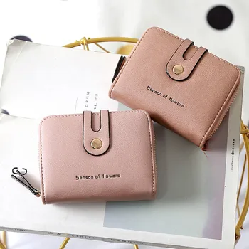 

Wallet Women Vintage Fashion Small Wallet Purse Money Bag Zipper Pocket Women Synthetic Leather Wallet Pocket Credit Card A40#