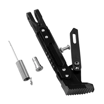 

1pc Motorcycles Aluminum Adjustable Bracket Kickstand Foot Side Stand Durable