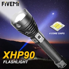 Супер яркий XLamp XHP90 самый мощный Usb масштабируемый светодиодный флэш-светильник XHP70/50 Охотничий Тактический флэш-светильник фонарь 26650 18650