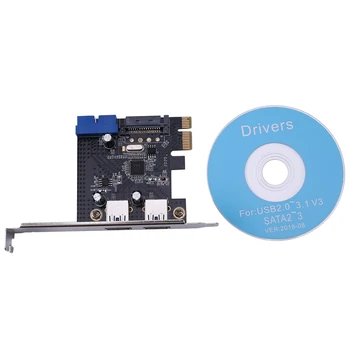 

PCI-E to 2 Port USB 3.0 PCI Expansion Card 19-Pin/20-Pin External Pcie Card Adapter Support PCIE 1X 4X 8X 16X