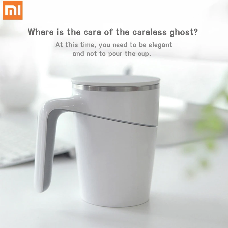 

Millet tea cup elegant not inverted cup magic sucker open handle office cup stainless steel liner food contact gift cup 4
