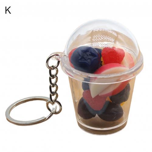 Snacks Popcorn Candy Cup Keychain Student Couple Bag Decor Pendant