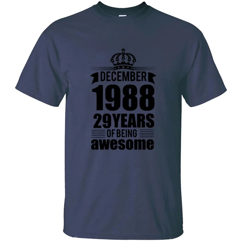 

Print Design December 1988 9 Years Of Being Awesome Tshirt Humor Unisex Army Green Basic Solid Comics T Shirts Tee Tops