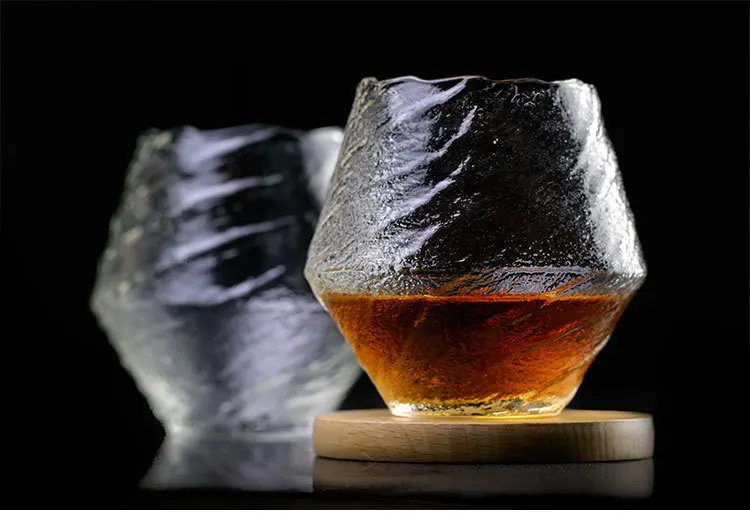 Япония Эдо выдув снег работа виски аккуратный стеклянный Подарочная коробка из дерева ниша ликер XO виски Хрустальный винный бокал коньяк бокал для бренди