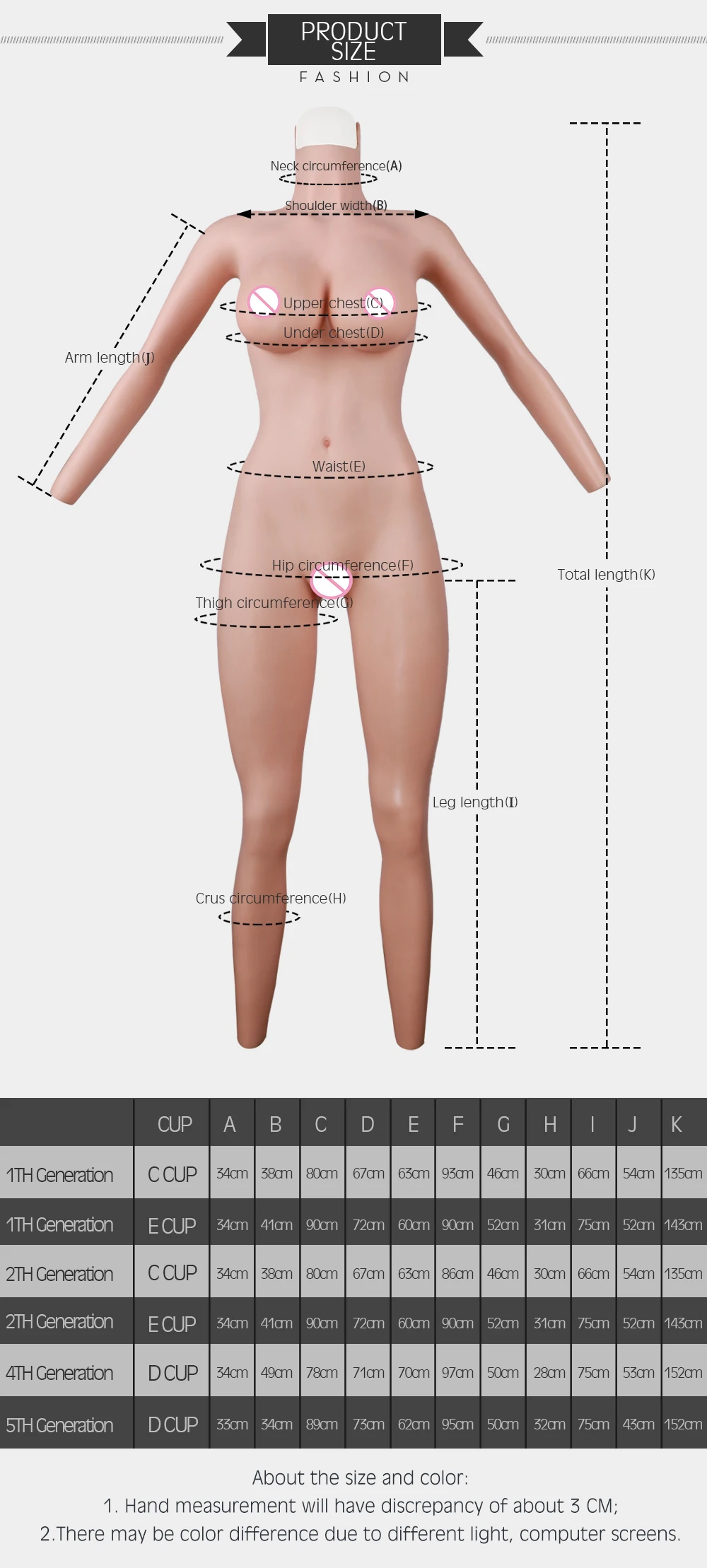 Eyung Realistic Full Body Silicone Bodysuit Crossdresser Drag Queen Costume Silicone Breast Forms Fake Boobs Zentai Suit (2)