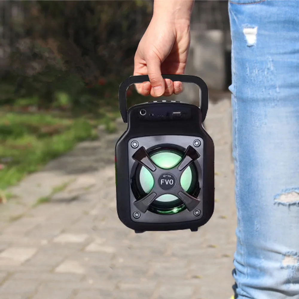 HYASIA, портативный беспроводной динамик, Bluetooth с громким динамиком, гарнитура, fm-радио, светодиодный динамик, AUX, поддержка TF, USB, флеш-накопитель