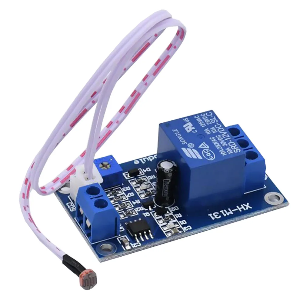 

1 PCS XH-M131 Photoresistor Module Brightness Automatic Control 5V 12V Light Control Relay Light Switch