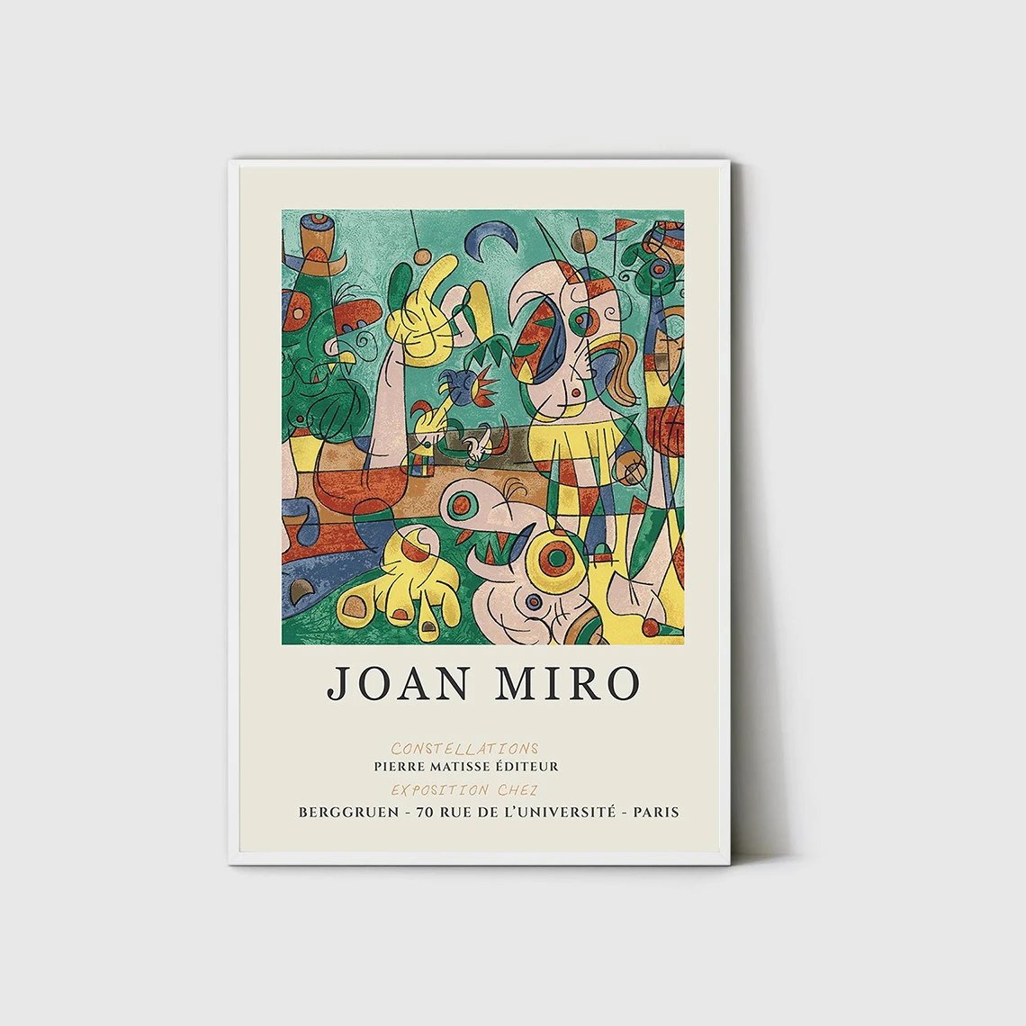 Joan Miro Art Exhibition Decor Galerie Berggruen Paris print Print art affiche | Дом и сад