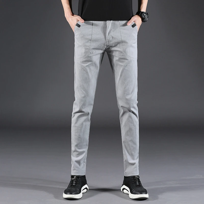 Spring Summer Pants Men Pantalon Homme New Design Casual Men Pants Cotton Slim Pant Straight Trousers Fashion Business 28 38 Skinny Pants Aliexpress