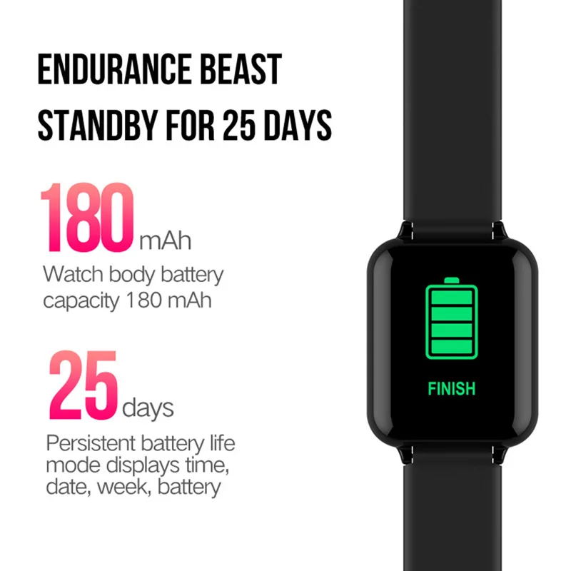 Смарт-часы B57 водонепроницаемые спортивные часы для iphone phone Smartwatch монитор сердечного ритма функции кровяного давления для мужских и женских часов