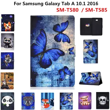 

Sleeve Bags Case for Samsung Galaxy Tab A A6 10.1 2016 Version T580 T585 SM-T580 Tablet Cover Cute OWI DOG PU Leather Shell