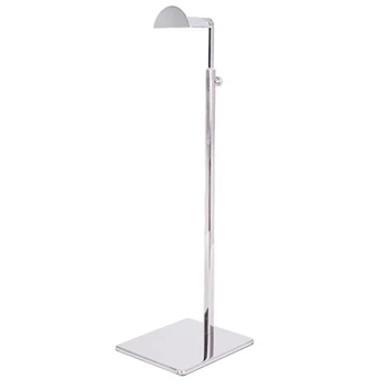 

Freestanding Scarf Handbag Display Stand Fashion Shelf Bag Hanging Purse Stainless Steel Shopping Mall Adjustable Height Metal