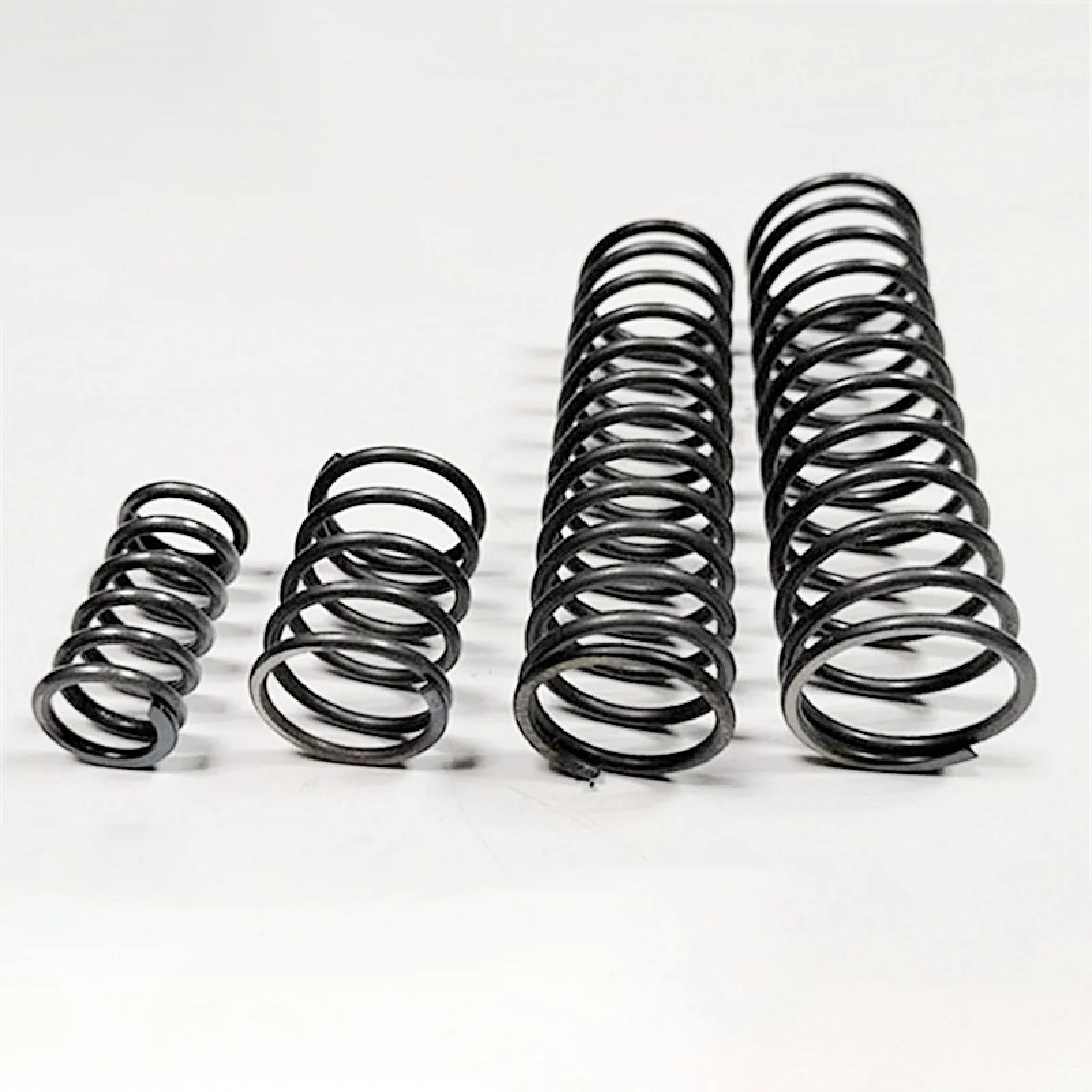 

1.6x16mm Compressed Springs, 1.6mm Wire Diameter x 16mm Outer Diameter x (15-50)mm Free Length, Spring Steel Compressed