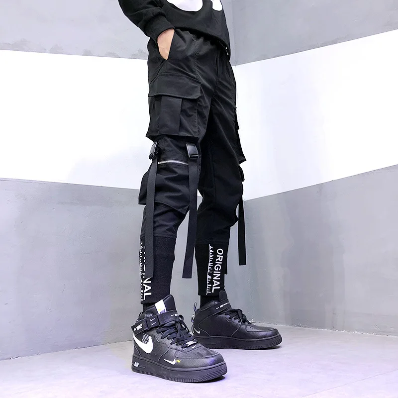 Cargo Pants Men Harajuku Japanese Fashion Jogging Military Techwear Running Streetwear Male Sports Suit Sweatpants Hip Hop Punk cargo jogger pants