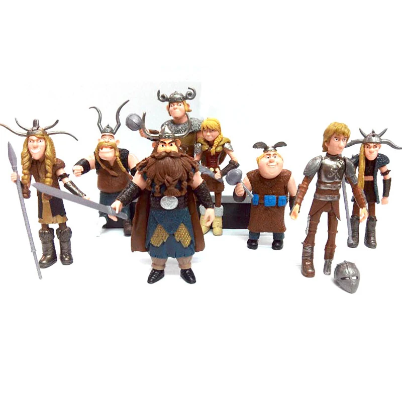 8pcs/set How To Train Your Dragon Cartoon Movie Character Model Anime Doll Pvc Action Figure Children Toy Gifts | Игрушки и хобби