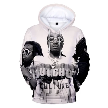 

Hot Sale Migos Rapper Men/women Hoodies Sweatshirt Long Sleeve Sweatshirt 3D Printing Pattern Harajuku Hip Hop Hoodies Boys Coat