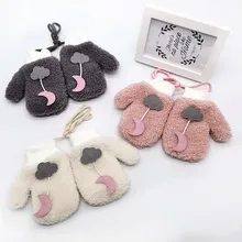 Детские перчатки с рисунком из мультфильма, Зимние перчатки для девочек, теплые варежки, перчатки Gant Enfant, перчатка для режущихся зубов, варежки для новорожденных