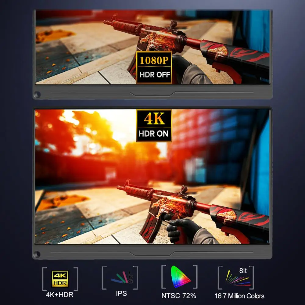EVICIV 15 6 портативный монитор 4K экран для PS4 Спайдермен IPS второй дисплей 60 Гц 1000:1