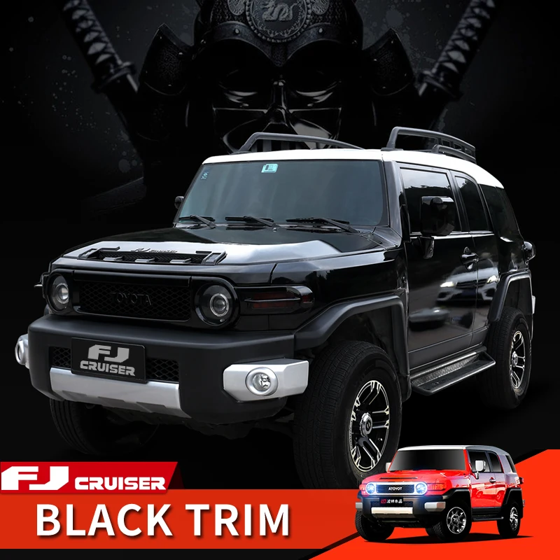 

06-21 Year Toyota FJ Cruiser Black Stickers Covers Accessories Exterior Styling Mouldings Rearview Mirror Fuel Tank Cap Car