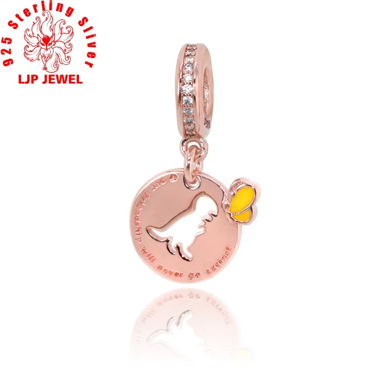 2019 Real Beads Dinosaur Butterfly Friendship Charms fit original pandora Bracelets Women DIY Jewelry | Украшения и аксессуары