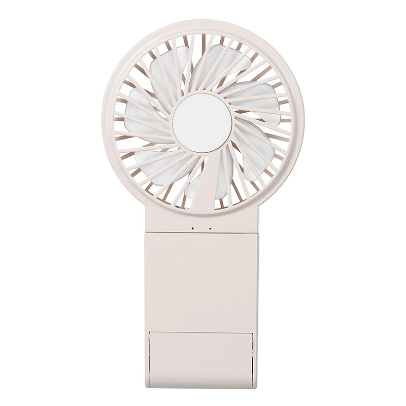 

W20 Hanging Neck Fan Holding USB Colorful Night Light Makeup Mirror Mobile Phone Holder Multifunction