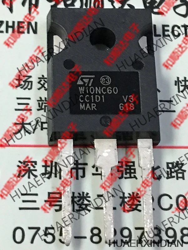 5 шт., новые оригинальные кнопки W10NC60 STW10NC60 T0-247 600V 10A