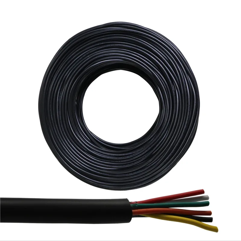 10 metros UL 2464 2C / 3C / 4C / 5C /6C 22AWG multicore PVC chaqueta de cable de cobre estañado cable de audio cable de alimentación