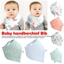 Высококачественный треугольник двухслойные хлопковые Baberos мультяшный персонаж животных печать детская бандана-нагрудник нагрудники детское полотенце-Слюнявчик