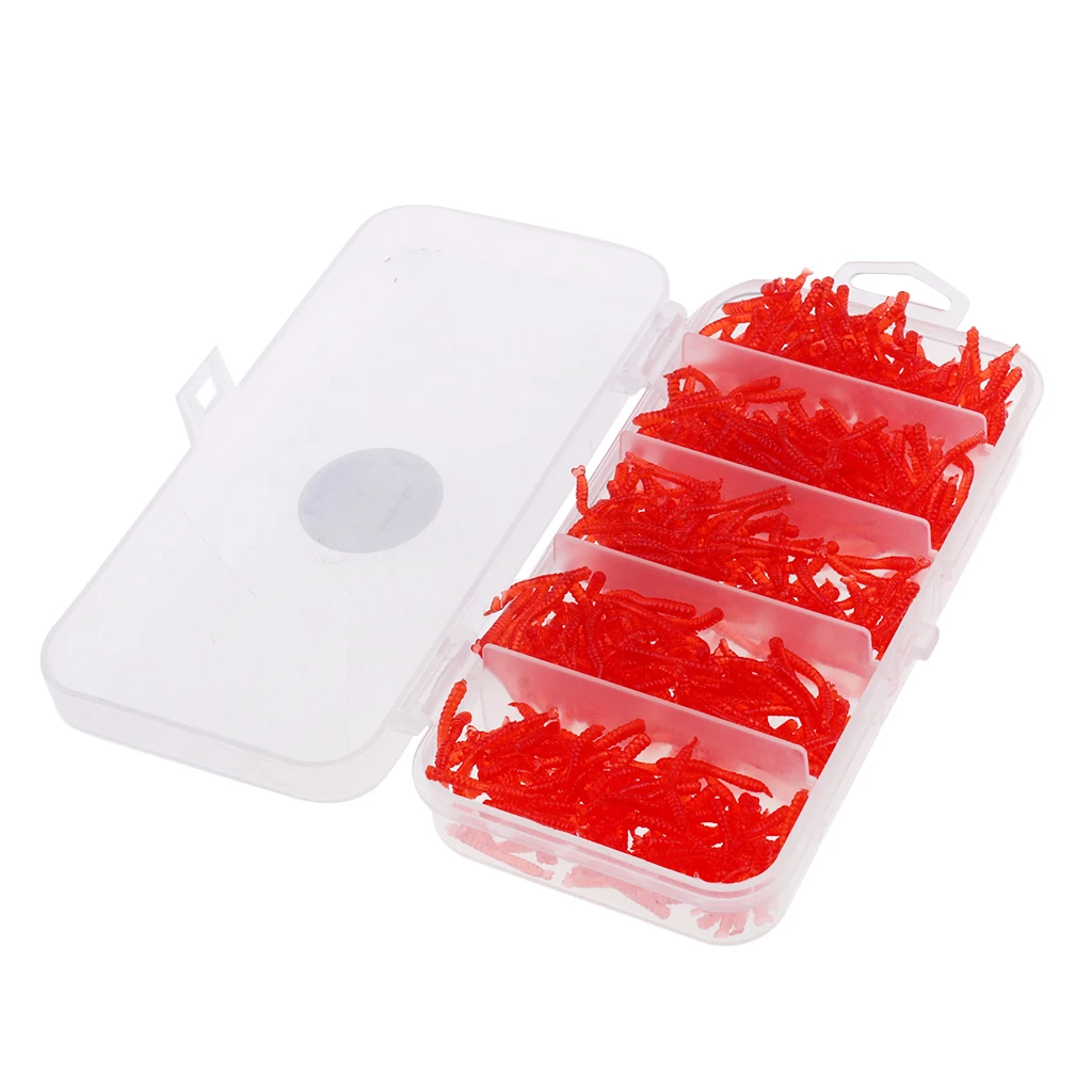 500Pc Soft Sea Earthworm Lure Artificial Bait Bionic Worm Trout Fishing Lure