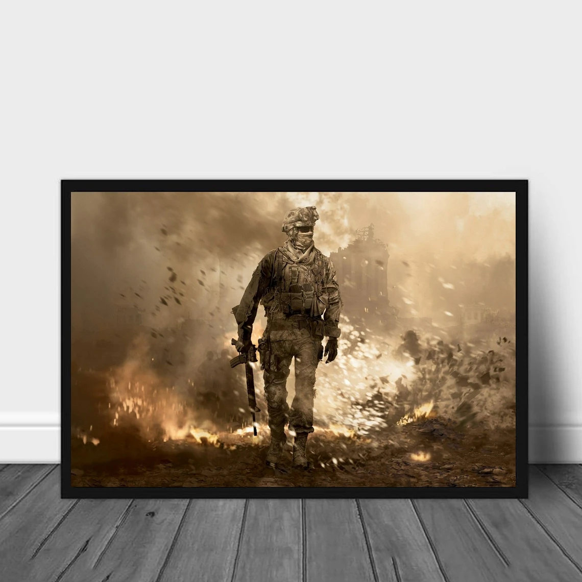 Cool Call Of Duty Ps4 Videogioco Poster Stampa Su Tela Decorazione Della Casa Pittura Murale (Senza Cornice)