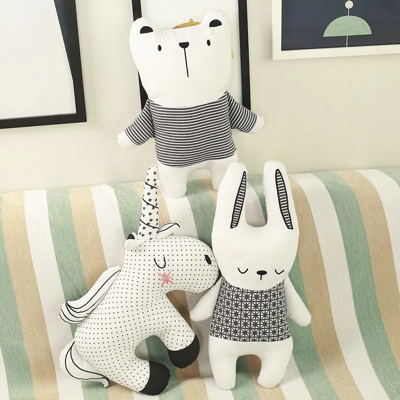 Nordic INS медведь Единорог BunnyPlush мягкая игрушка в виде единорогов Цвет белый Мягкие