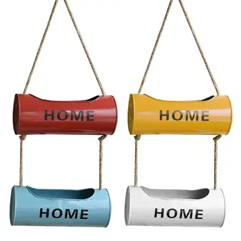 

Nordic Hanging Flower Pot Bucket Plant Container Metal Iron Planter Home Garden Balcony Decoration