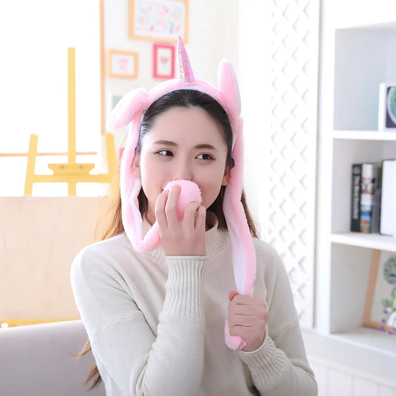 Douyin Toy Ear Will Move the Unicorn Hair Bands a Pinch Ear Will Move the Photo Shoot Photo Props Hair Bands