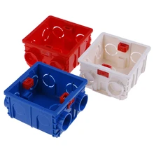 Регулируемая Монтажная коробка внутренняя кассета для 86 Тип переключатель и гнездо белый красный белый цвет проводка задняя коробка 86 мм* 83 мм* 50 мм