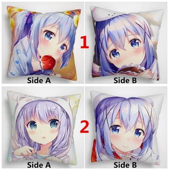 

Is the Order a Rabbit Kafuu Chino Anime Two Sided Pillow Cushion Case Cover