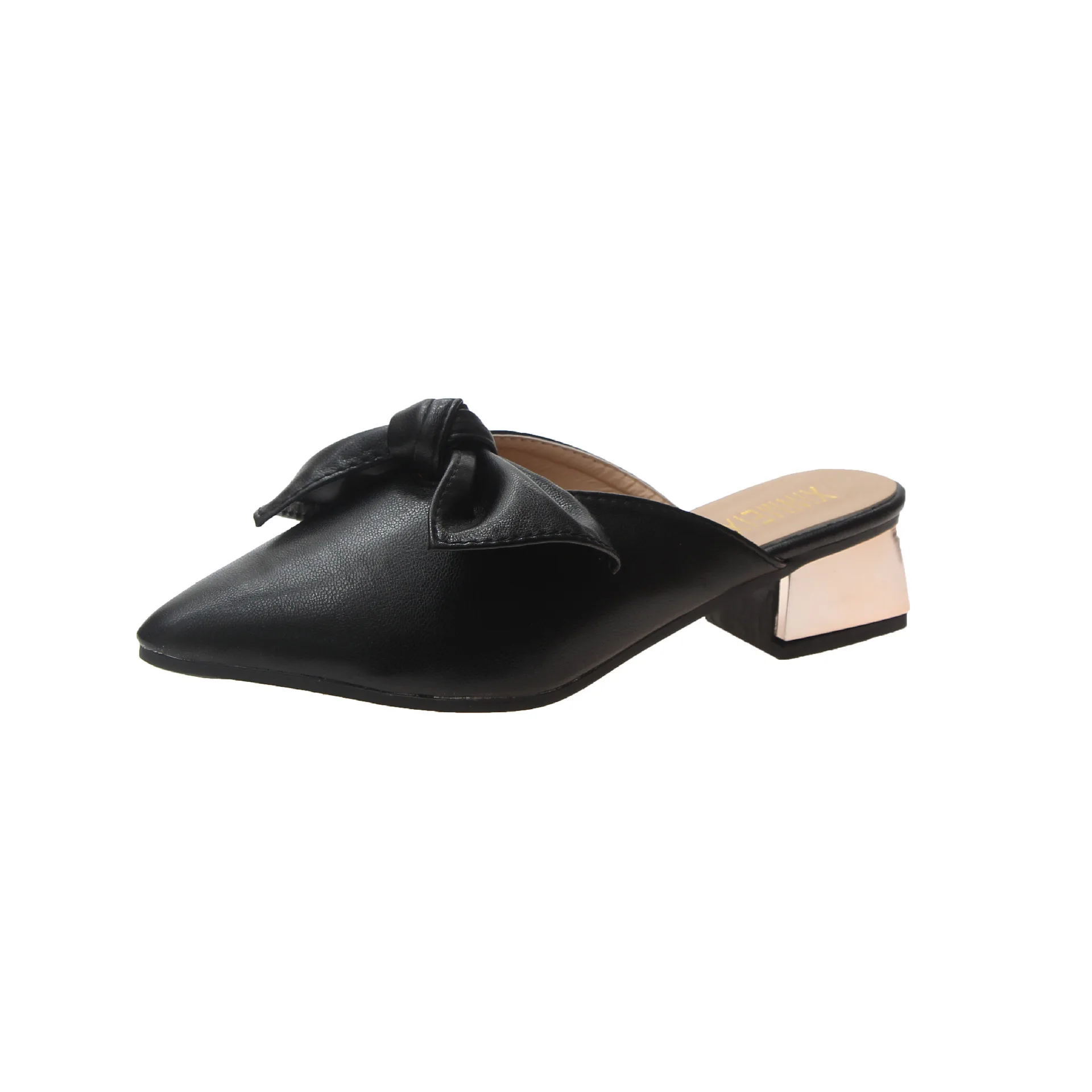

2019 Spring And Summer New Style Japanese-style Bow Slipper Lazy Closed-toe Slipper Pointed Shoes Europe And America WOMEN'S Sho