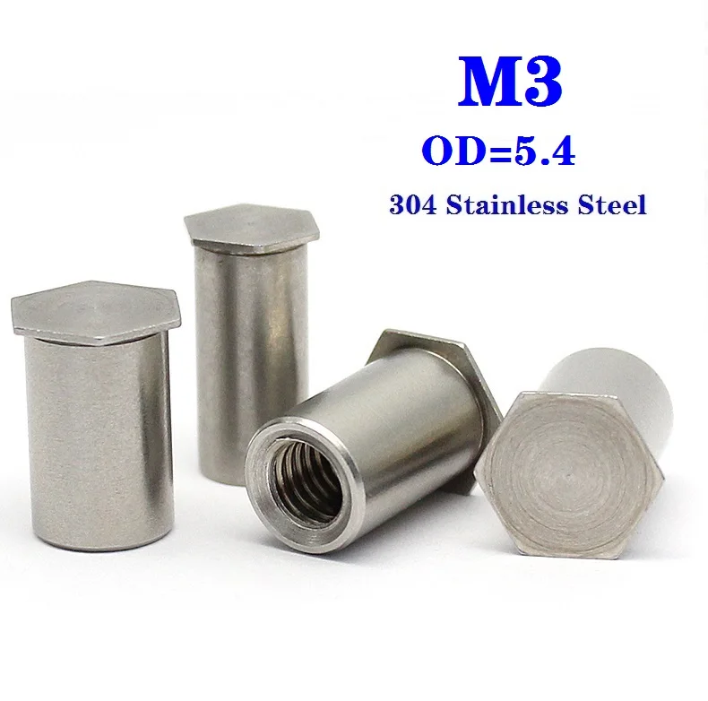 100-200 шт. M3 * 3/4/5/6/7/8/9/10-30 нержавеющая сталь 304 давление на потайное отверстие