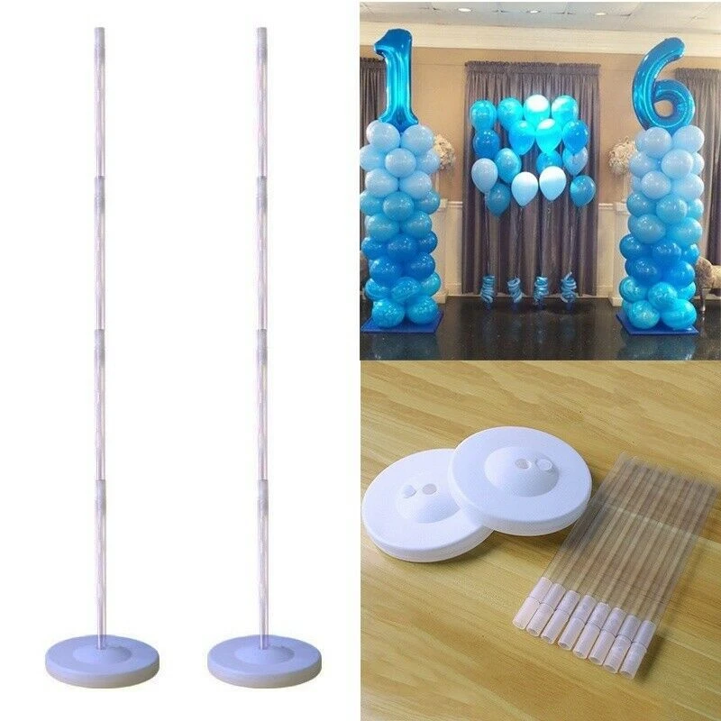  Plastic Balloon Arch Column Stand with Base Kits Wedding Birthday Party Decor