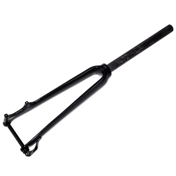 

SPOMANN Carbon Fiber Road Bike Front Fork Disc Brake Cylinder Axle Hard Fork 700C with Cylinder Axle Rod Opening 100