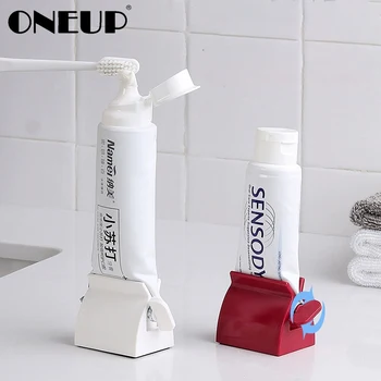 

ONEUP Multifunctional Toothpaste Tube Press Squeezer Plastic Toothpaste Dispenser Tooth Paste Holder Bathroom Accessories Set