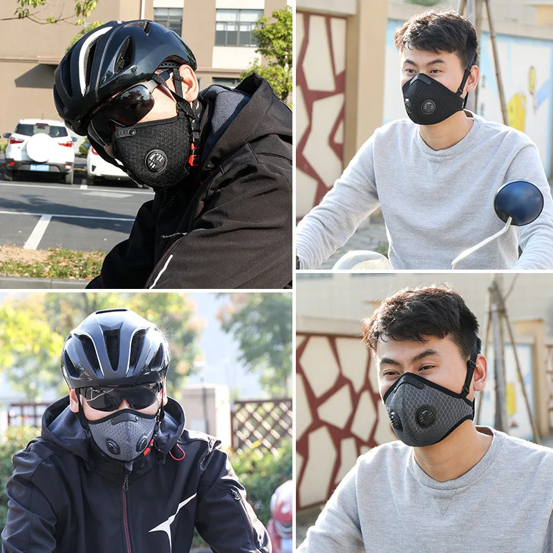 Ветрозащитная маска для зимнего велоспорта, велосипедная маска, маска для велосипеда/мотоцикла/велосипеда, маска для велоспорта PM2.5 с полоской