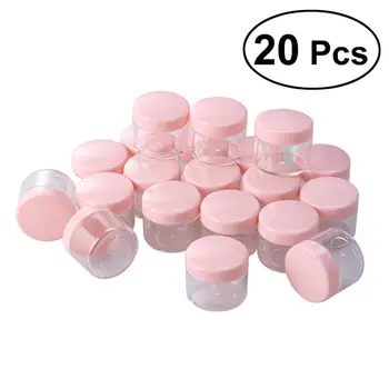 

20Pcs 20g Mini refillable Bottles Cosmetic Travel Sample Empty Container for Facial Cream Shampoo Lotion Portable Round Pot A4