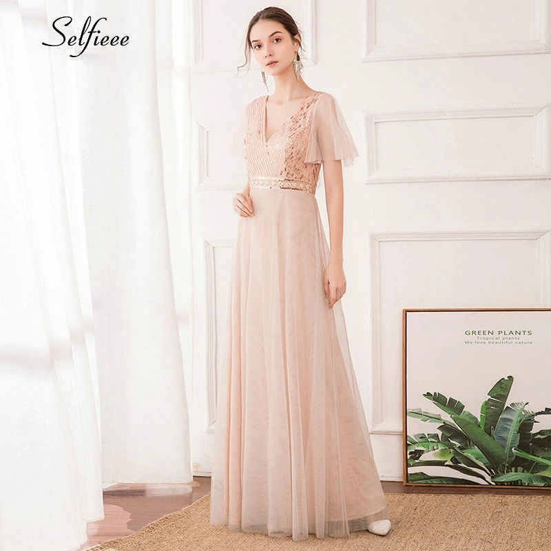 blush sequin maxi dress