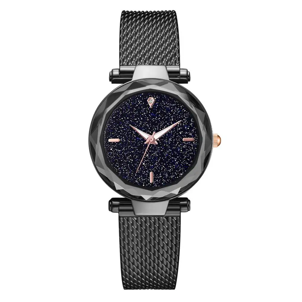 Женские магнитные часы женские с браслетом простые крутые модные без цифровых