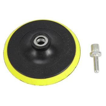 

6pcs/Set Electric Drill Cleaning Head Scrub Scouring Scrubbing Pads Car Tires Household Cleaning Parts Metal Shaft